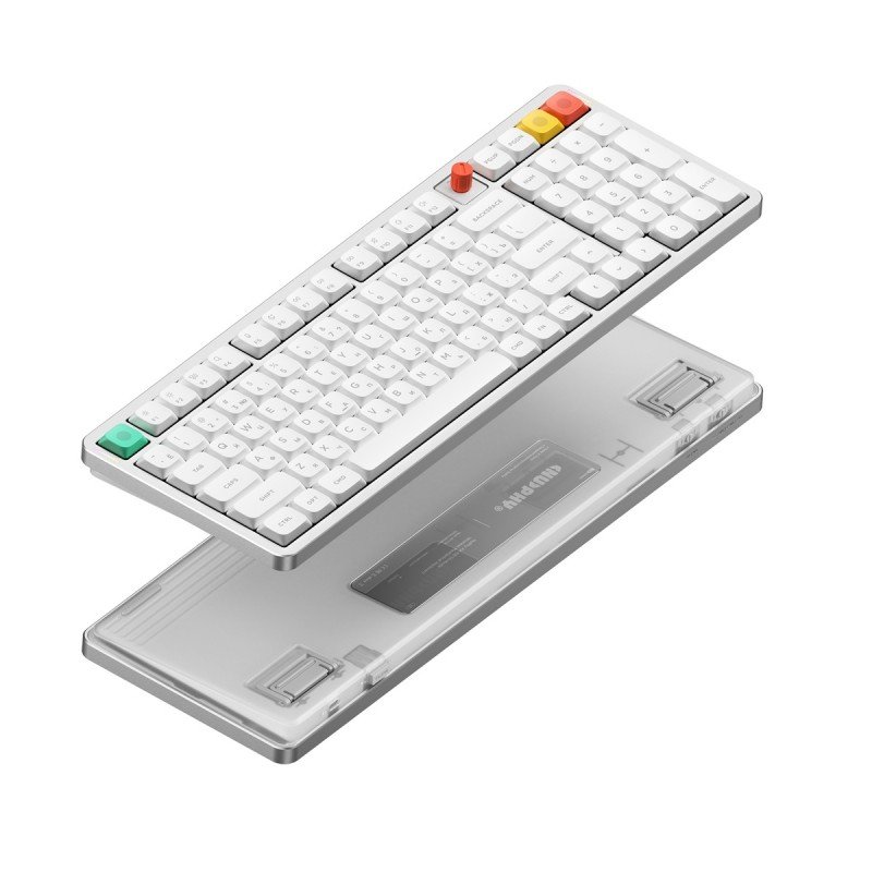 Беспроводная ультратонкая механическая клавиатура Nuphy AIR100v3 Nova White, RGB, Hot Swap, Blush Nano Switch, NuPhy IO 2.0 (AIR100v3-NW-BLN)