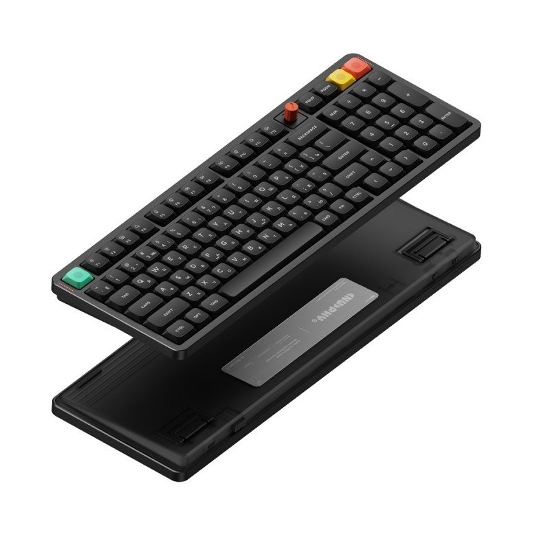 Беспроводная ультратонкая механическая клавиатура Nuphy AIR100v3 Nebula Dark, RGB, Hot Swap, Blush Nano Switch, NuPhy IO 2.0 (AIR100v3-ND-BLN)