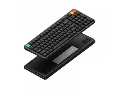 Беспроводная ультратонкая механическая клавиатура Nuphy AIR100v3 Nebula Dark, RGB, Hot Swap, Blush Nano Switch, NuPhy IO 2.0 (AIR100v3-ND-BLN) - изображение 2