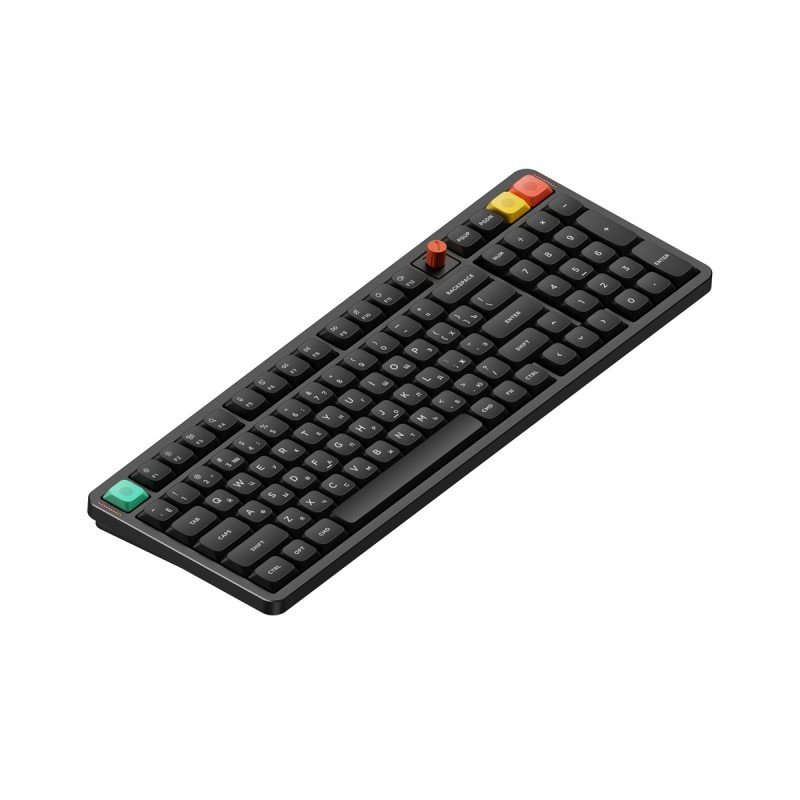 Беспроводная ультратонкая механическая клавиатура Nuphy AIR100v3 Nebula Dark, RGB, Hot Swap, Blush Nano Switch, NuPhy IO 2.0 (AIR100v3-ND-BLN)