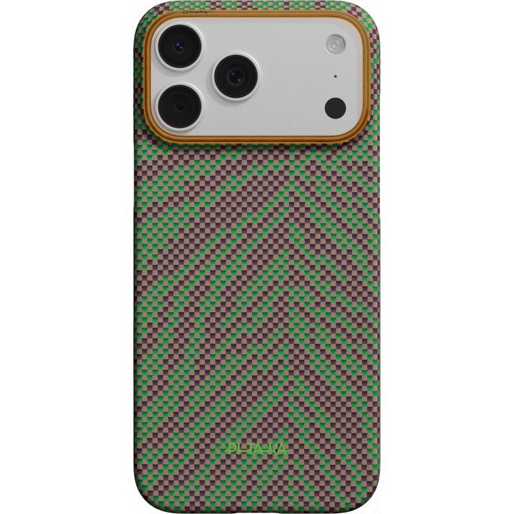Чехол Pitaka Ultra-Slim Case (Breath of Veins) для iPhone 17 Pro, (Sprout Surge) Зелёно-коричневый BV1702P