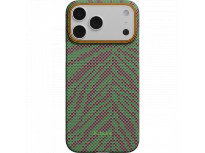 Чехол Pitaka Ultra-Slim Case (Breath of Veins) для iPhone 17 Pro, (Sprout Surge) Зелёно-коричневый BV1702P - изображение 2