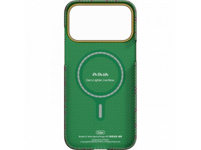 Чехол Pitaka Ultra-Slim Case (Breath of Veins) для iPhone 17 Pro, (Sprout Surge) Зелёно-коричневый BV1702P - изображение 3