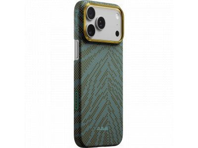 Чехол Pitaka Ultra-Slim Case (Breath of Veins) для iPhone 17 Pro, (Dive Green) Зелёно-синий BV1703P - изображение 1