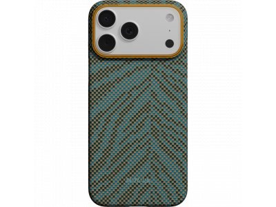 Чехол Pitaka Ultra-Slim Case (Breath of Veins) для iPhone 17 Pro Max, (Dive Green) Зелёно-синий BV1703PM - изображение 2