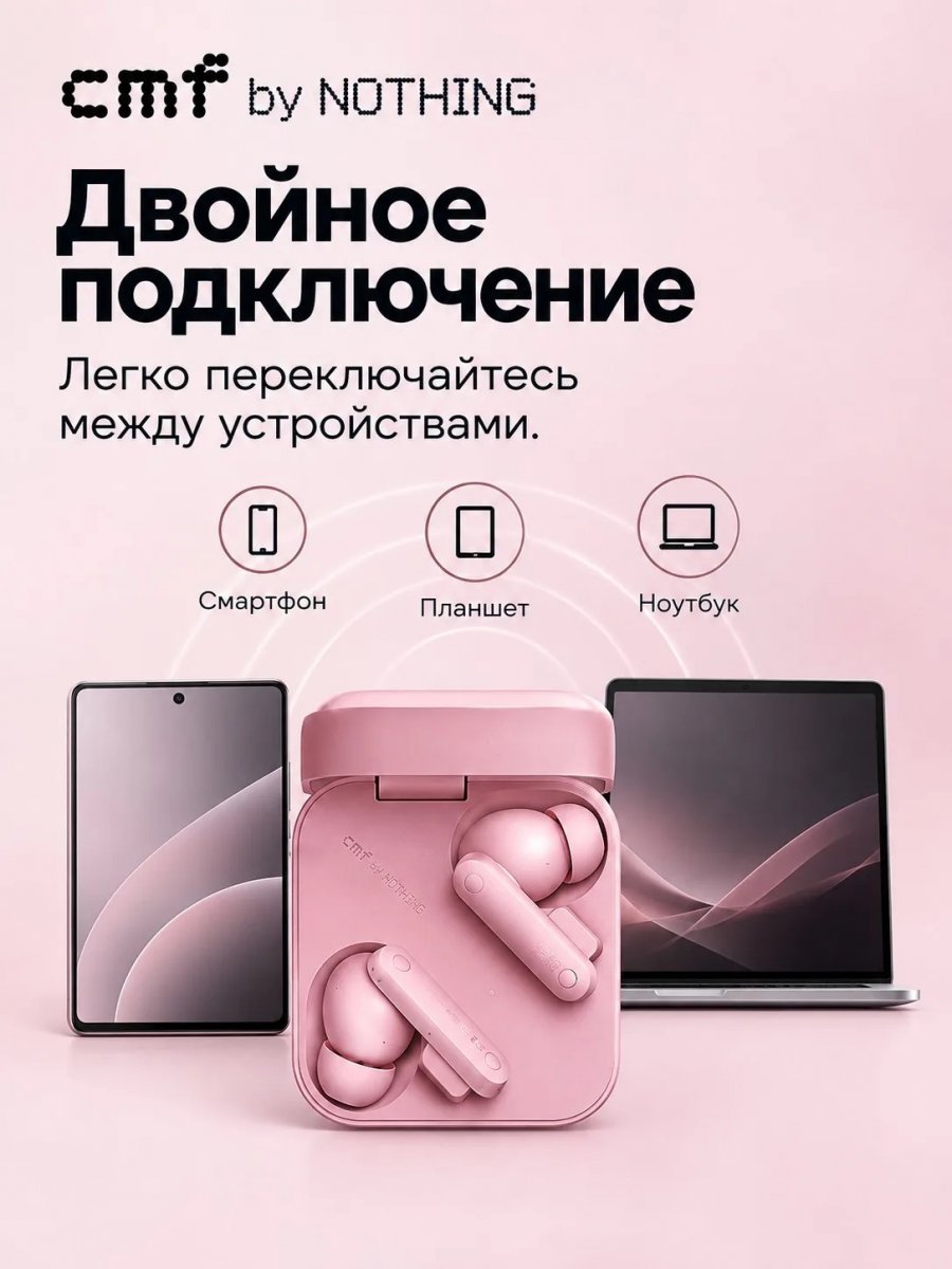Наушники Nothing CMF Buds Pro 2 (2026 New Edition) Pink (A1060017)
